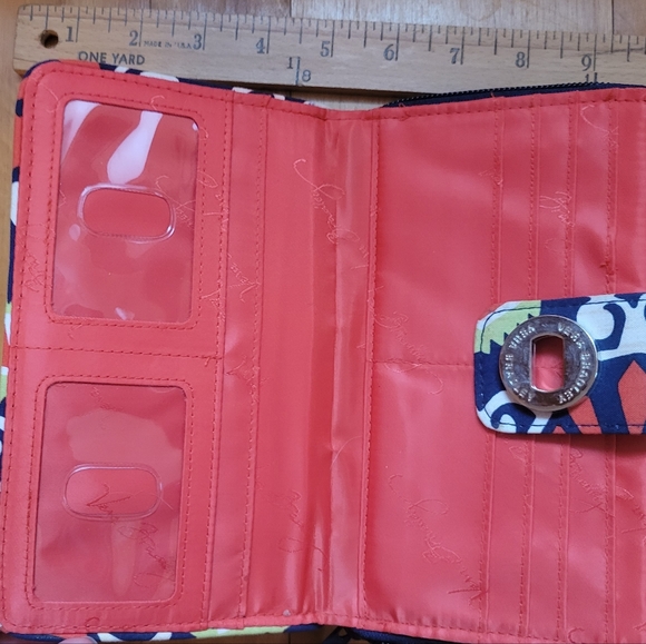 Vera Bradley Blue Turnlock Wallet - Picture 5 of 11